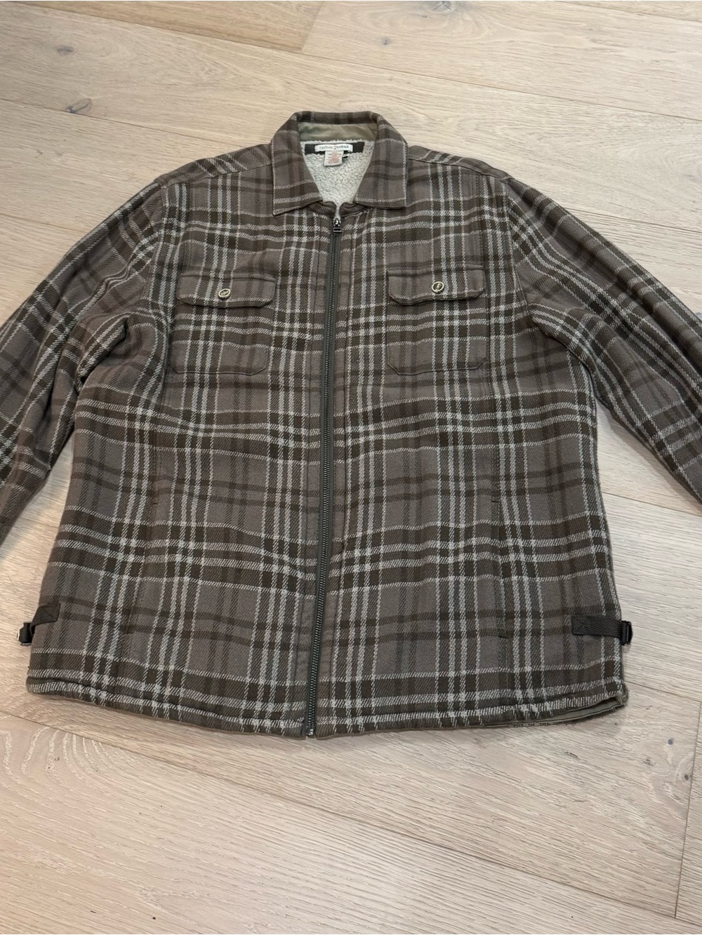 Men's Plaid Zip Shirt Jacket Carbon2Cobalt
